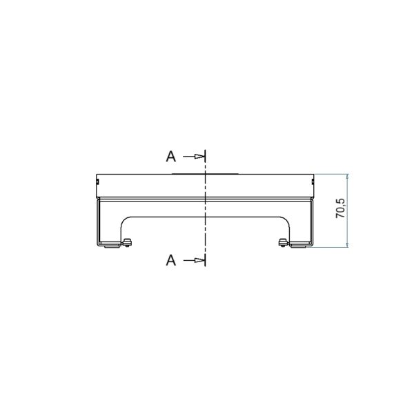 Produktbild UBD 217 202  -  Unterflur-Bodendose UBD 210 small inkl. Deckel mit Kante, geschlossen, 20mm Vertiefung und 1 Bürstenauslass